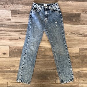 ONLY High waisted baggy Jeans Acid Wash Distressed